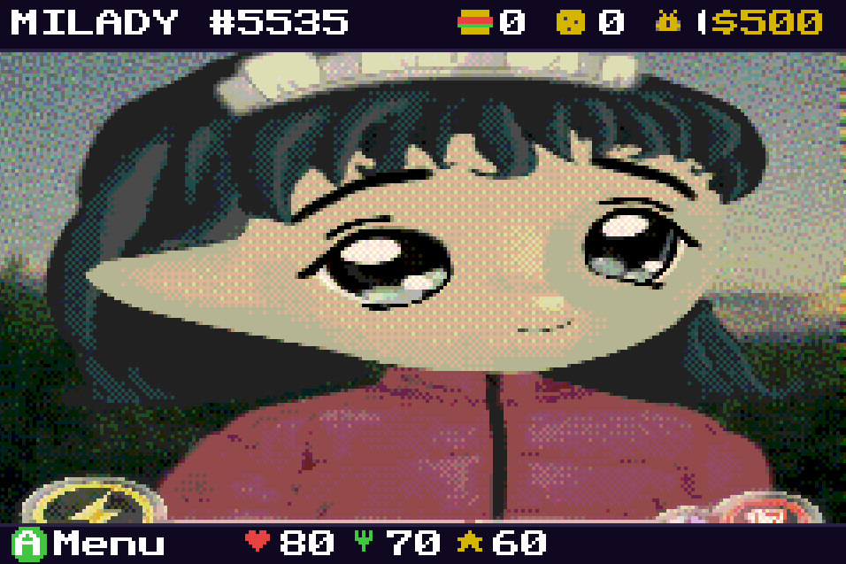 Miladygotchi gameplay